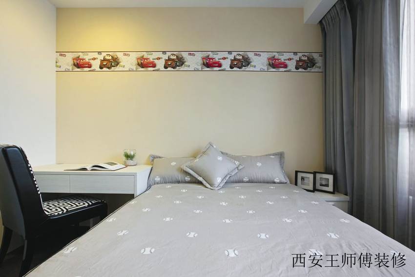 新古典风格 儿童房花纹墙壁装饰图