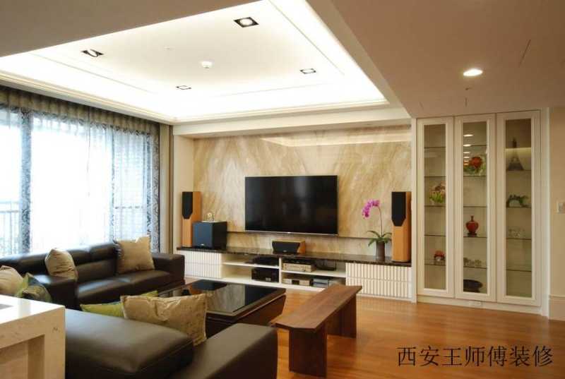 时尚现代客厅 大理石电视背景墙欣赏