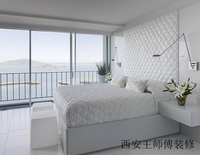 白色现代家装卧室案例图