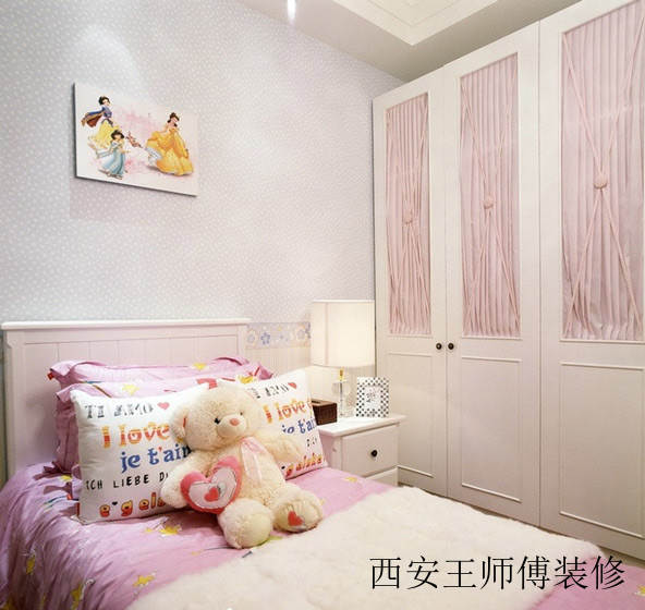 甜美简约韩式卫生间衣柜效果图