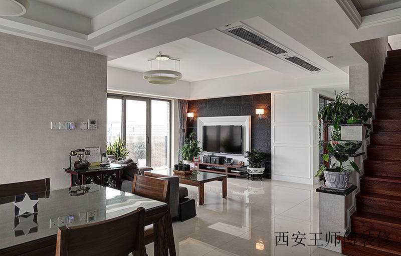 现代中式风 复式一楼装修设计