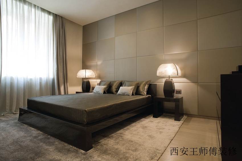 沉稳现代卧室装饰实例图