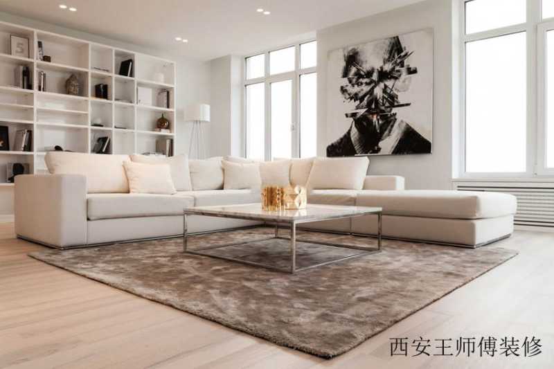 简约客厅米白色沙发装饰效果图