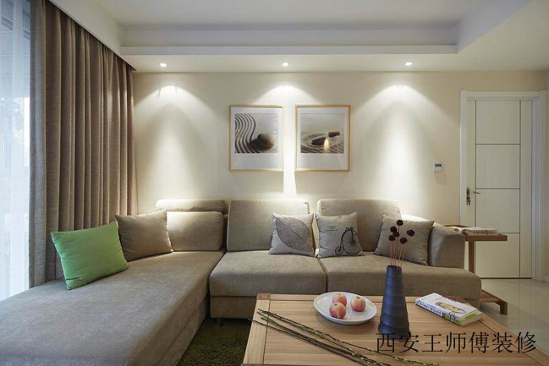简约现代装修客厅筒灯设计