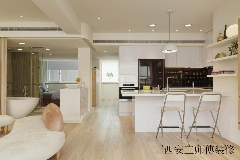 简约实木装修小户型一居室室内隔断吊顶