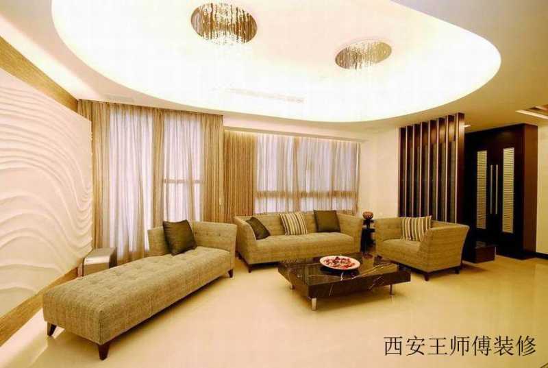 时尚现代客厅吊顶效果图
