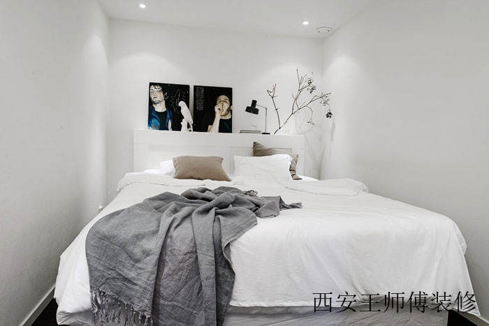 洁白纯净简约北欧卧室装饰效果图
