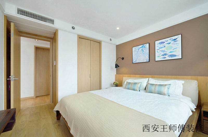时尚北欧卧室隐形门效果图