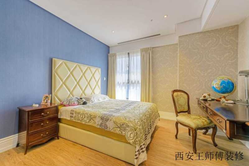 混搭设计儿童房背景墙装潢图