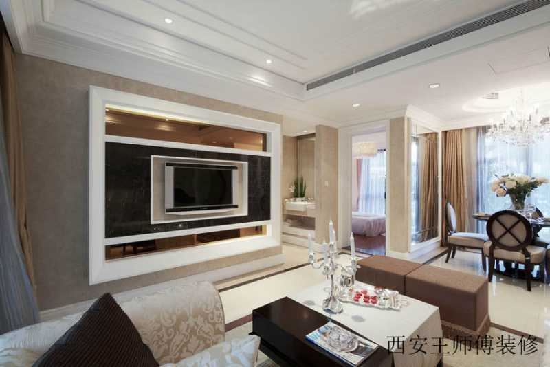 精致现代设计家居电视背景墙效果图