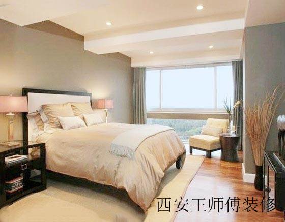 时尚简约卧室落地窗设计