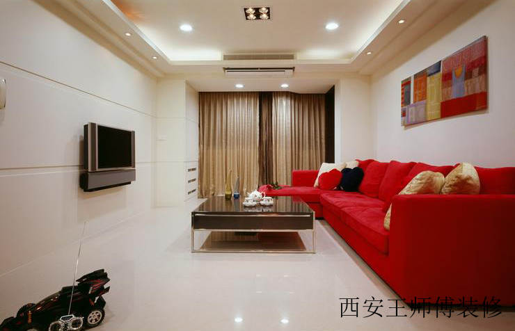 靓丽现代简约客厅案例图