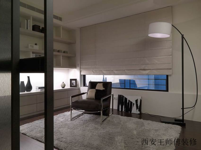 素雅现代书房落地灯装饰
