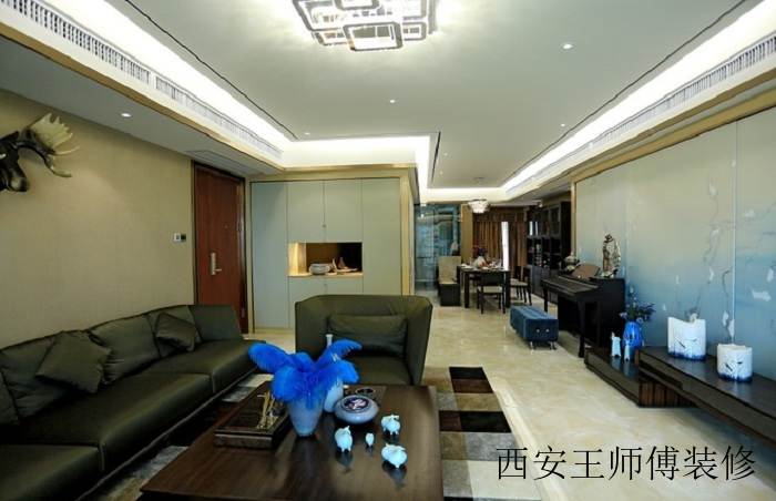 现代中式风三居家装案例图