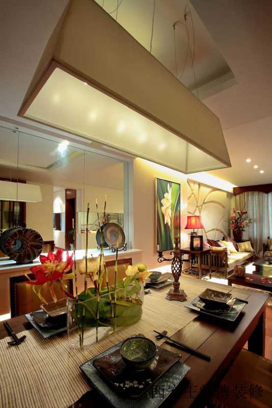 东南亚异域风情餐厅餐具配置图