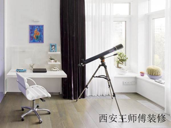 简洁现代家居书房飘窗设计