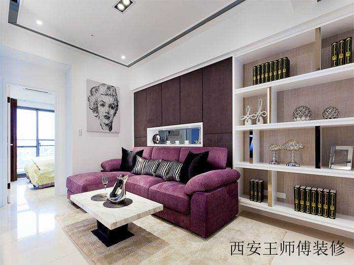 精美简约现代风格小户型客厅沙发装饰效果图