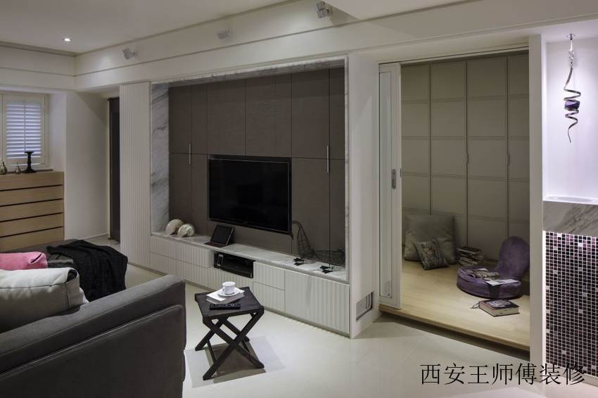 简约设计 客厅电视背景墙效果图