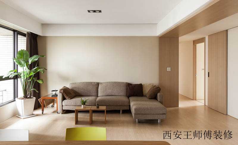 清新原木简约现代家居客厅沙发装饰效果图