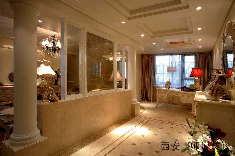 唯美低奢简欧风格家居隔断设计装修图
