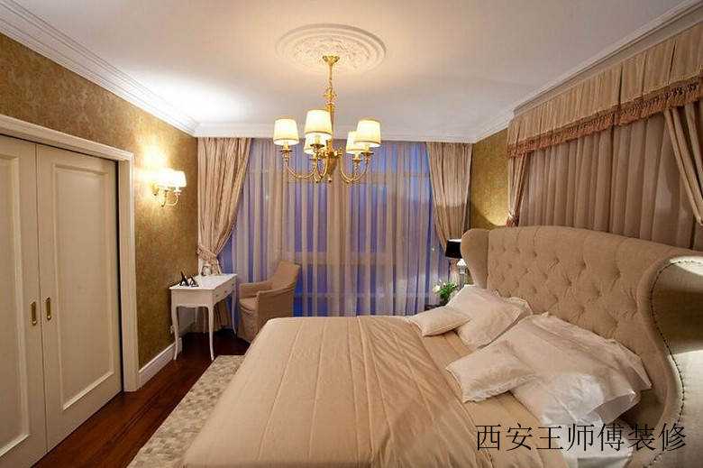 精美简欧装修风格卧室吊灯装饰图