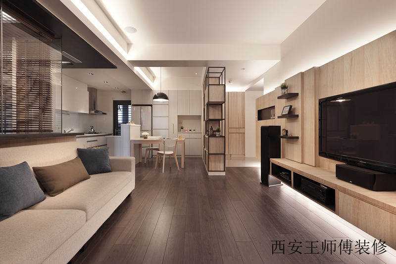 简约现代设计装修二居精装样板房