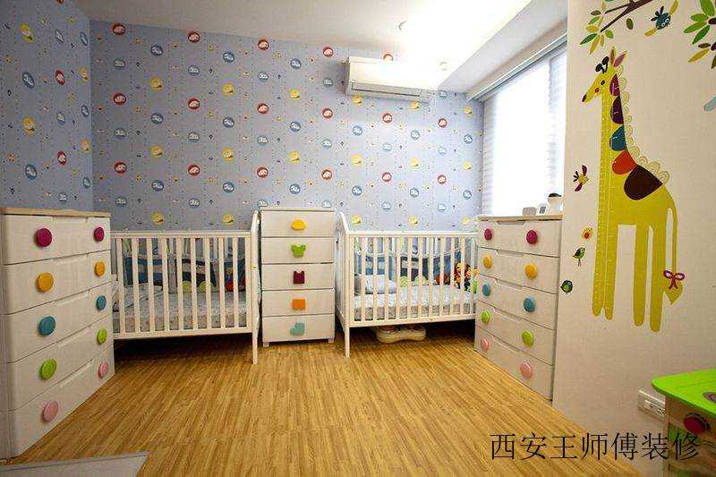 色彩明亮的现代简约设计室内儿童房装修效果图