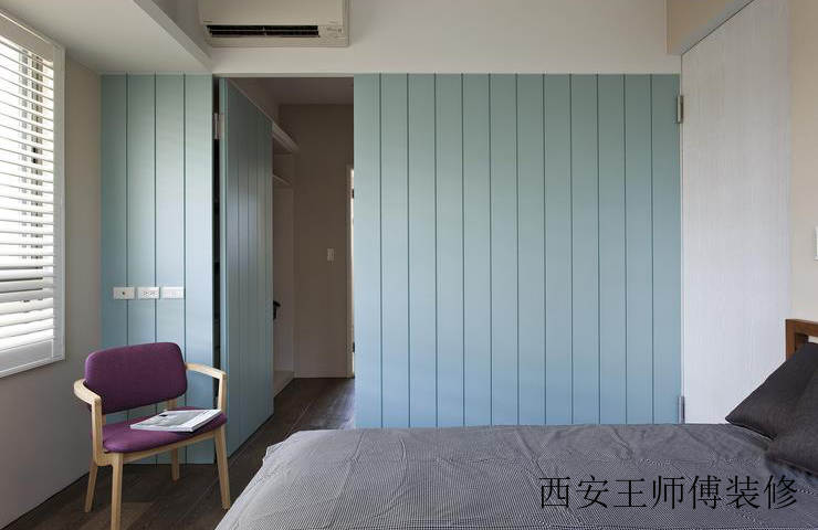 家居卧室实木现代隔断设计