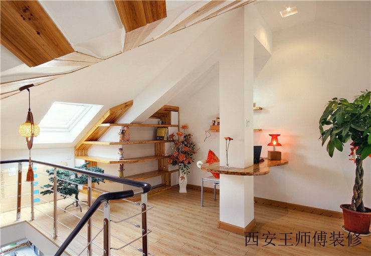 现代简约田园风格复式阁楼设计装修图