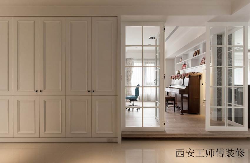 北欧设计家居玻璃折叠门隔断效果图