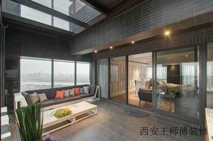 别墅室内阳台美式风格装修效果图