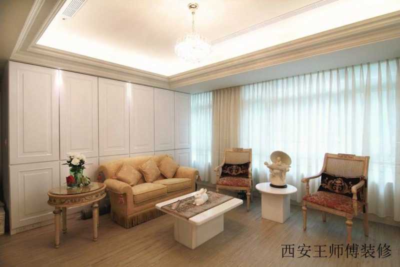 浪漫休闲简欧风格客厅装修布置图