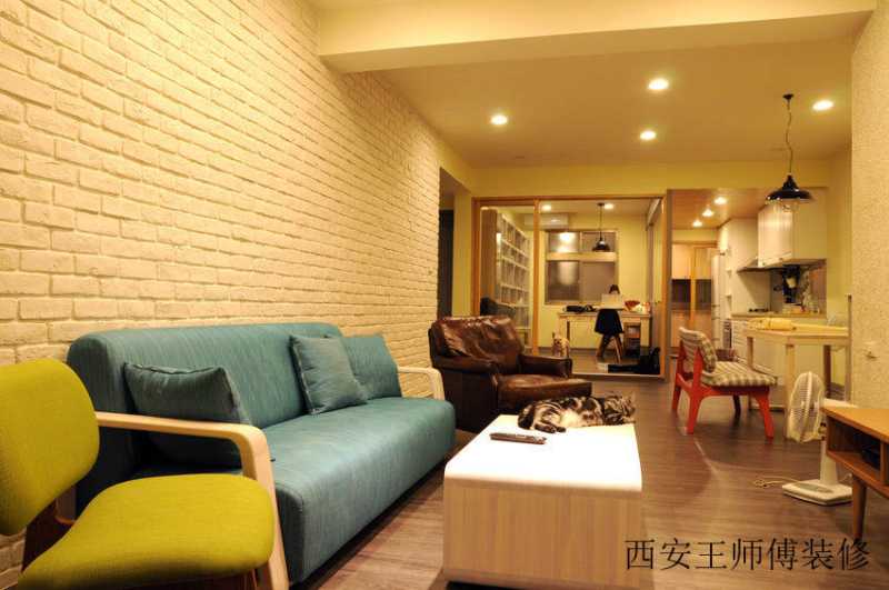 北欧客厅石灰背景墙设计图