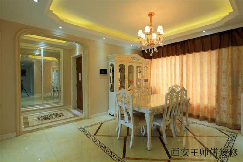 简欧餐厅窗帘展示效果图