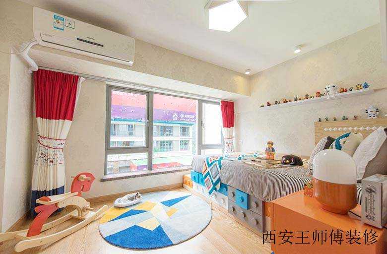 色彩明亮简约儿童房软装欣赏