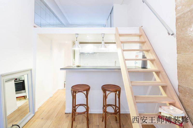 简约宜家风木质楼梯效果图