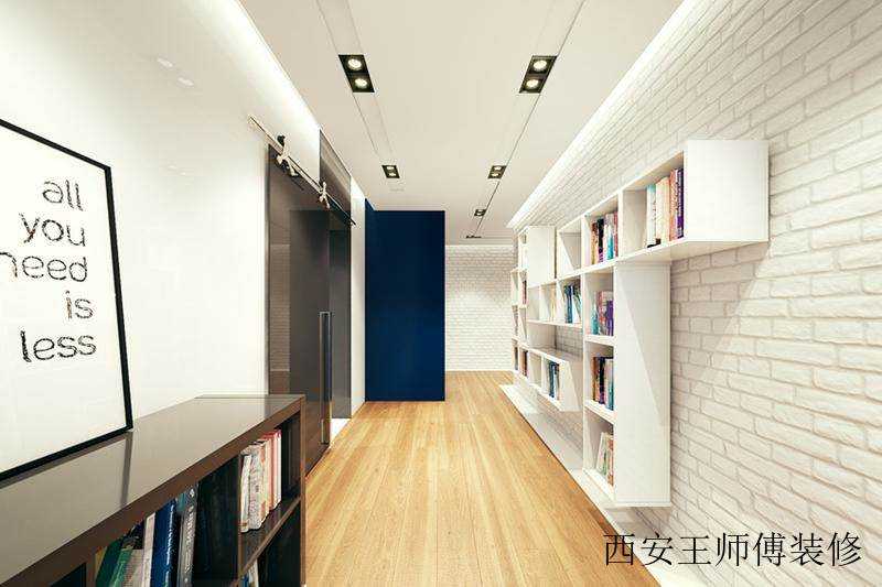时尚现代设计风格别墅玄关书柜设计效果图