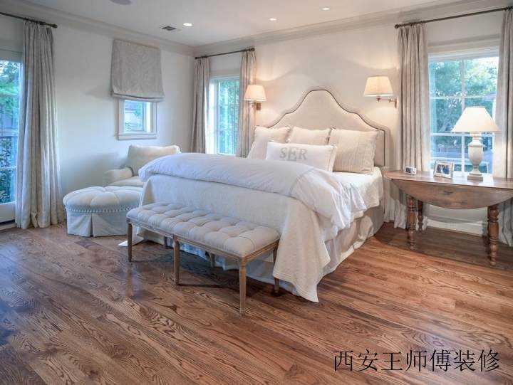 优雅裸色系简欧风卧室 软包背景墙效果图