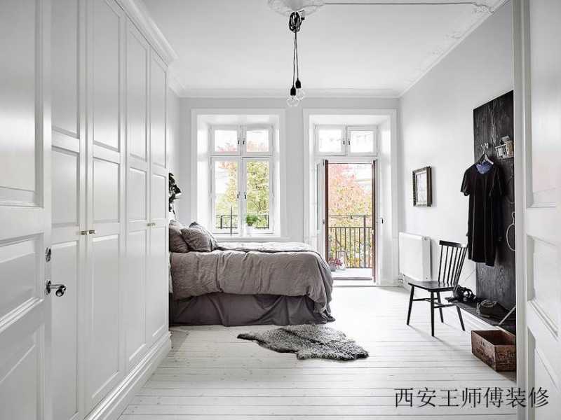 简洁怀旧北欧卧室设计装修效果图