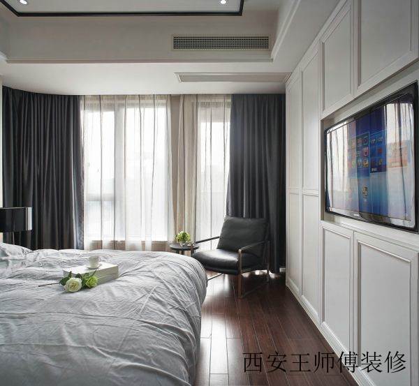 时尚现代卧室窗帘效果图