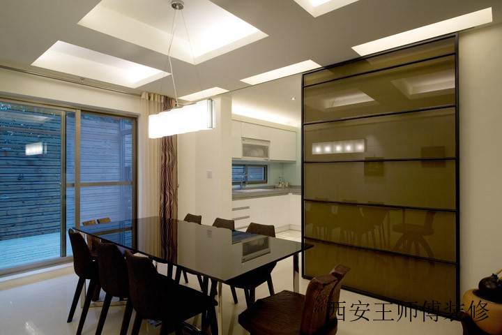 经典含蓄简约复式餐厅吊顶设计图