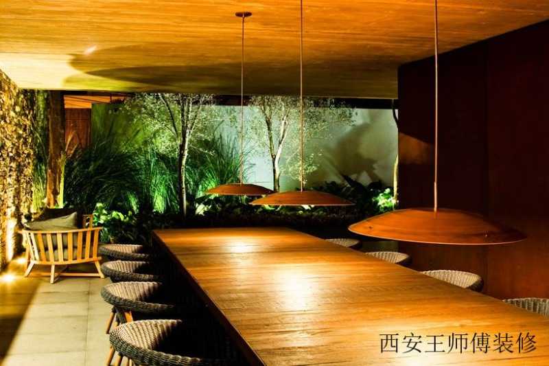 乡村东南亚风情 森系餐厅效果图