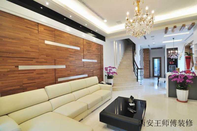 现代中式混搭客厅沙发背景墙图片