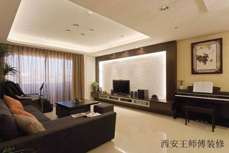 现代家居客厅石膏吊顶效果图