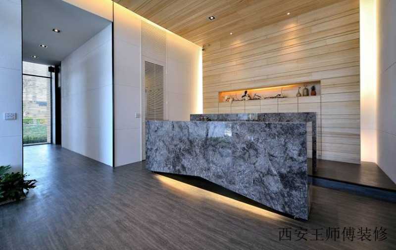 摩登后现代风原木背景墙欣赏