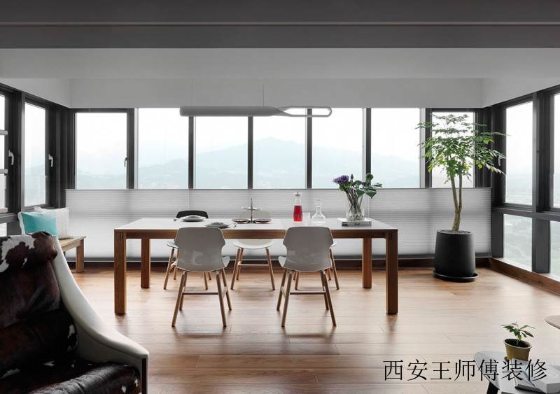 通透北欧现代餐厅窗户设计