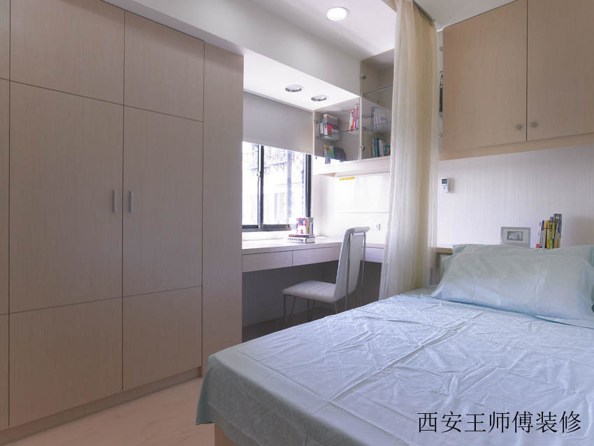 清新裸色简约宜家风格卧室衣柜设计