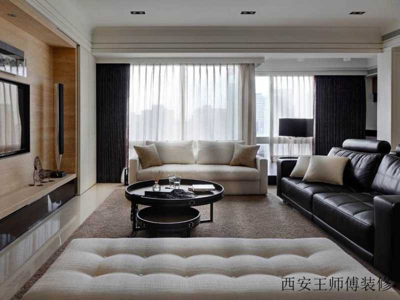美式现代三居客厅家装图片