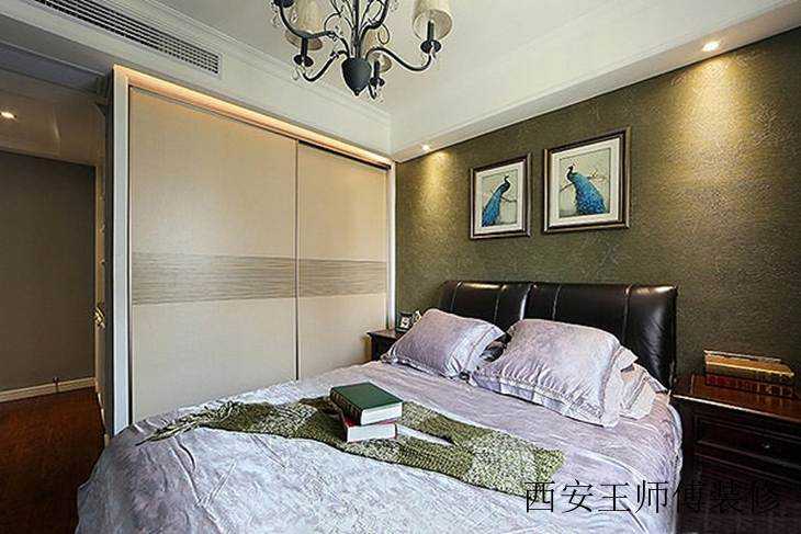 古典乡村美式 主卧室背景墙效果图