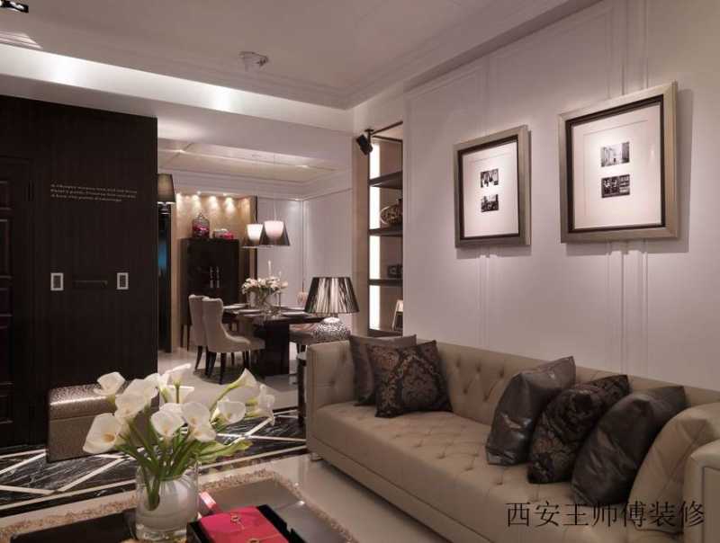 时尚后现代设计风格客厅挂画装饰效果图